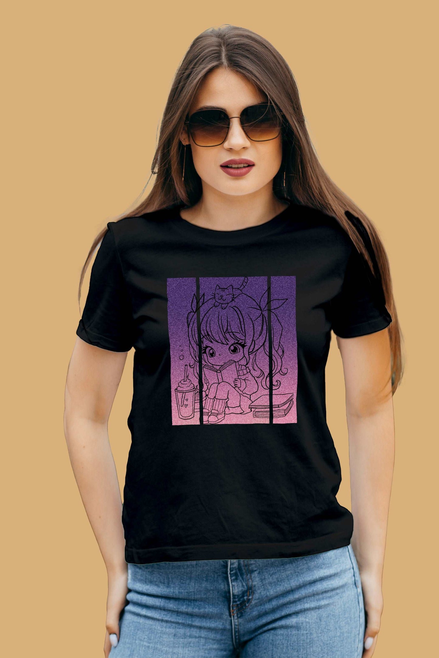 Regular Women Anime Girl Graphic Printed T-shirt