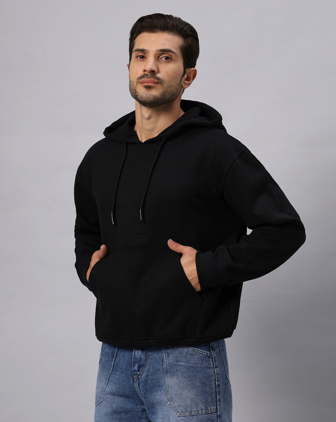 Premium Black Oversize Hoodie - URBANICE