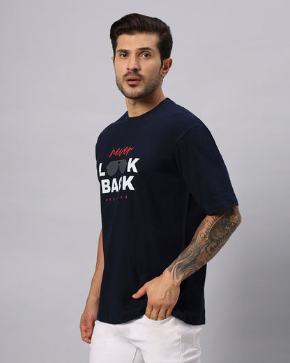 MEN'S NEVER LOOK BACK OVERSIZE TSHIRT - URBANICE