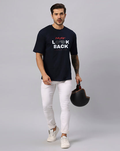 MEN'S NEVER LOOK BACK OVERSIZE TSHIRT - URBANICE