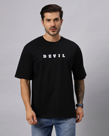 Men's Devil Graphic Printed Oversize T-shirt - URBANICE