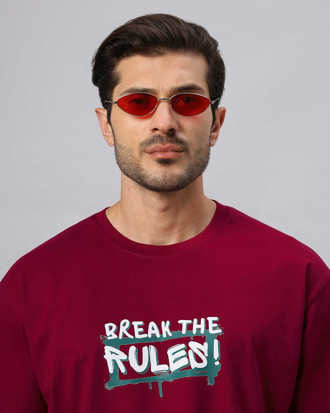 MEN'S BREAK THE RULES PRINTED TSHIRT - URBANICE