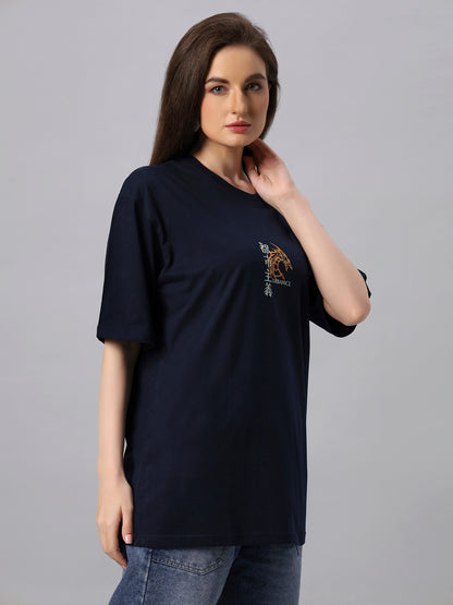 Women 8 Dragon Graphic Printed Oversize T-shirt - URBANICE