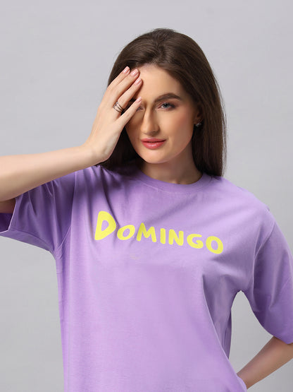 Women Domingo Graphic Printed Oversize T-shirt - URBANICE