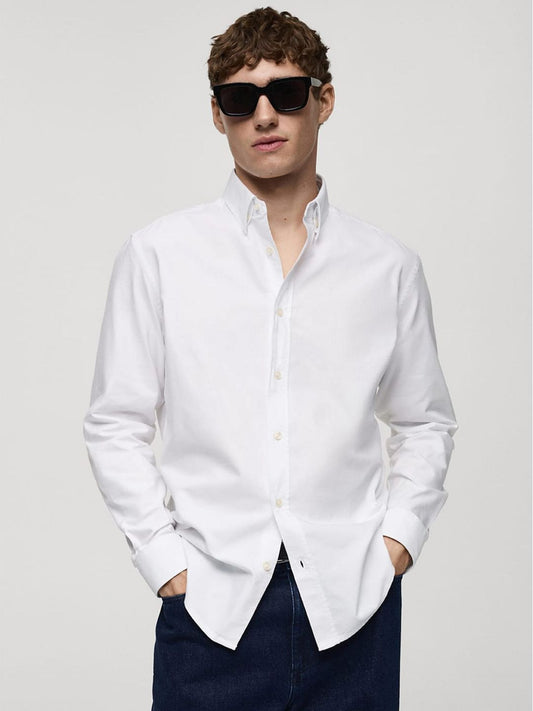 Men's Slim Fit White Formal Shirt