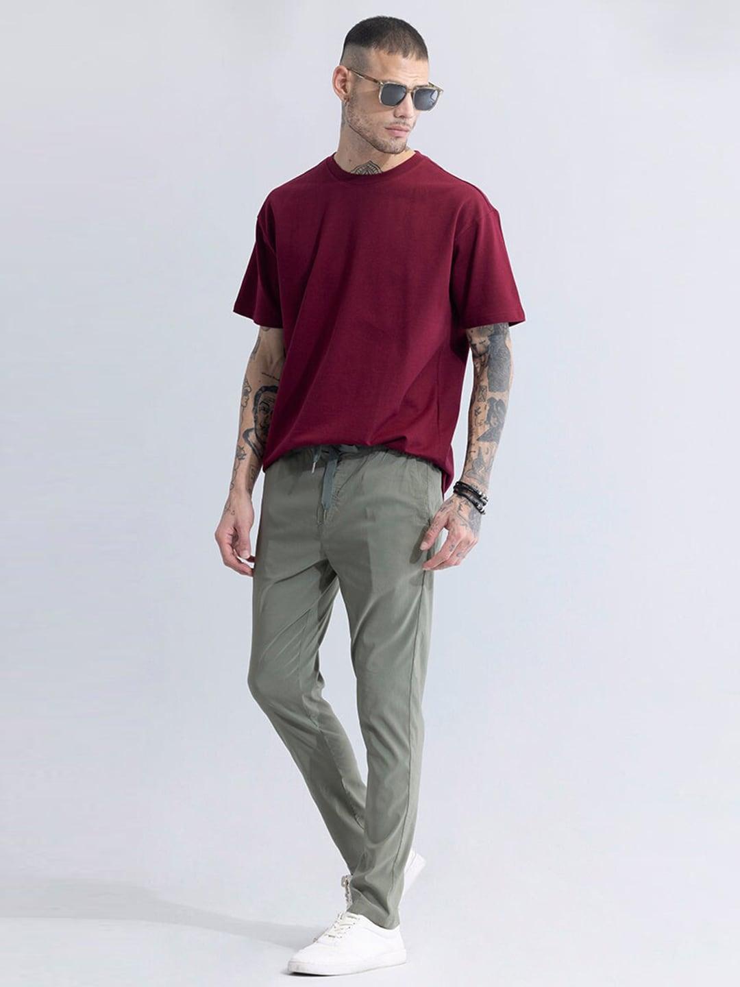 urbanice Redwine Oversize tshirt for Men 