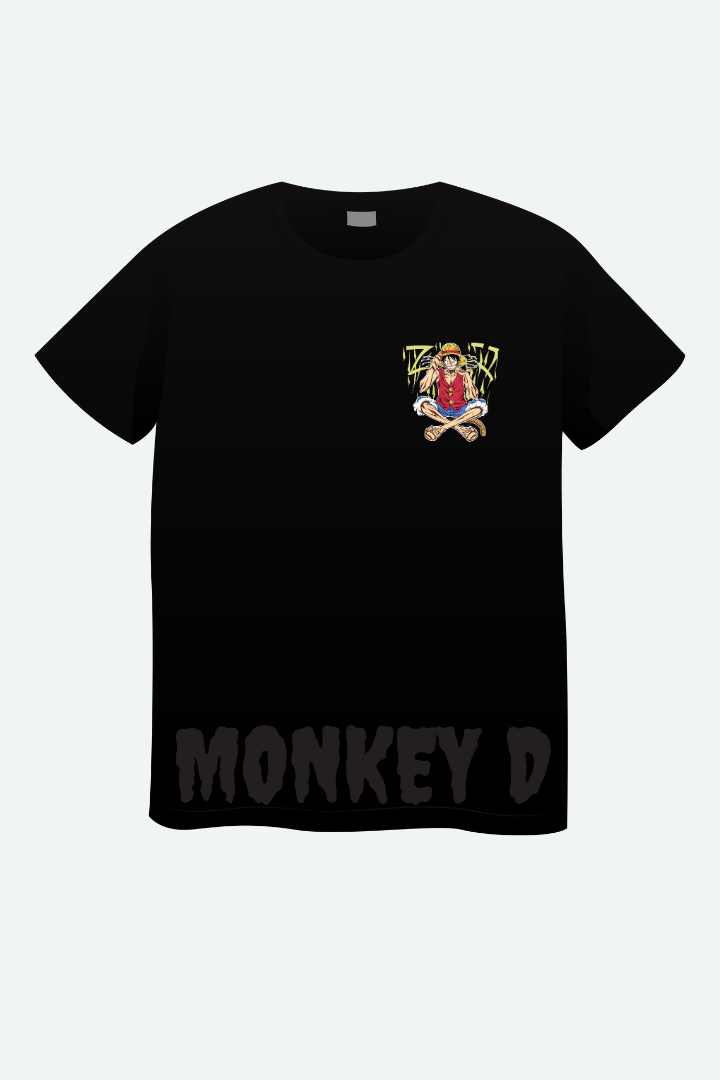 Men's Monkey D Graphic Printed Oversize T-shirt - URBANICE