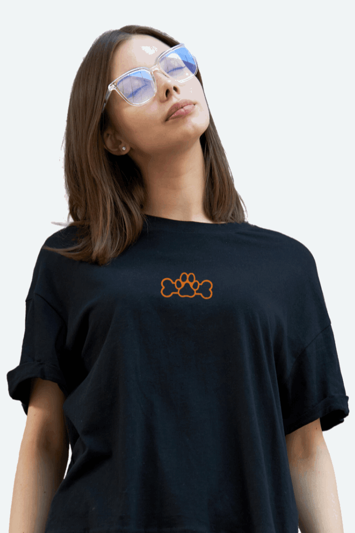 Women Dope Dog Graphic Printed Oversize T-shirt