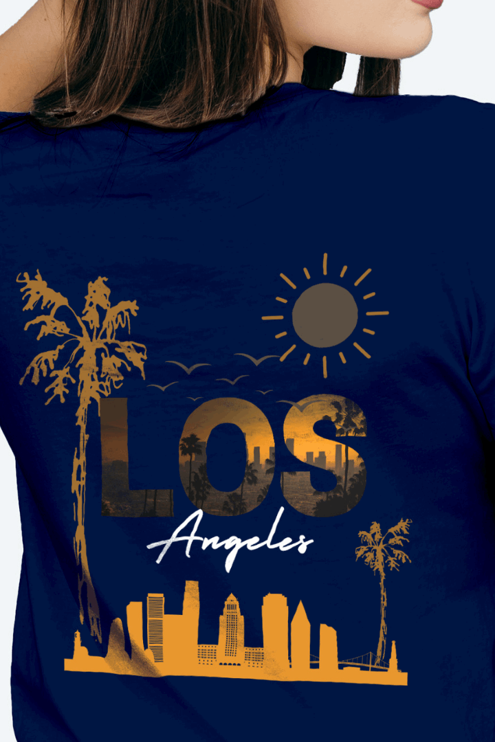 Women Regular Los Angeles Graphic Printed Tshirt