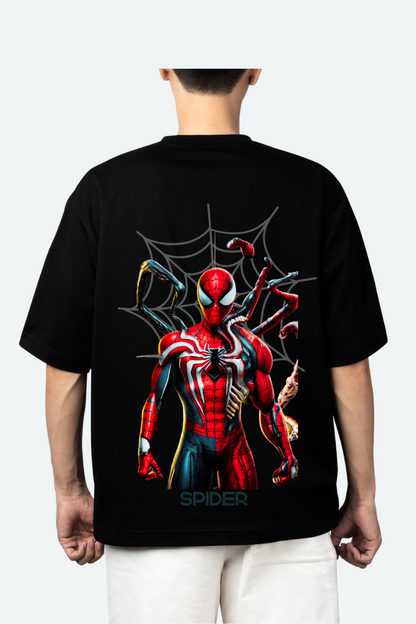 Men's Spider Man Graphic Printed Oversize T-shirt - URBANICE