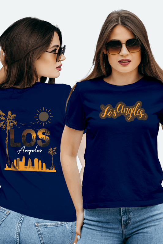 Women Regular Los Angeles Graphic Printed Tshirt