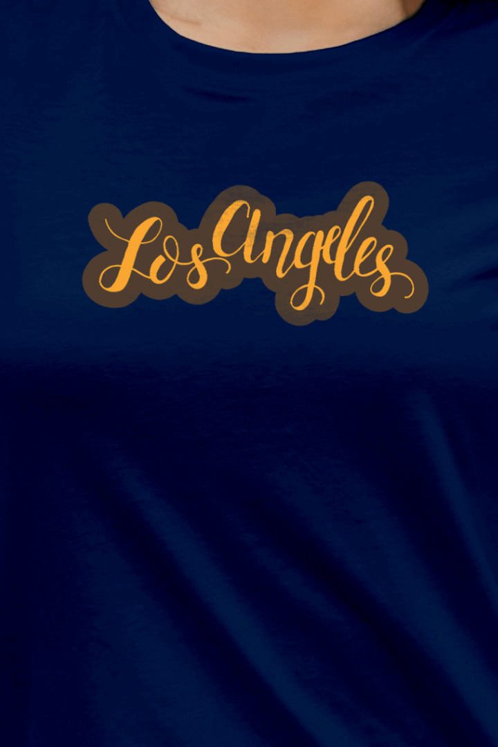 Women Regular Los Angeles Graphic Printed Tshirt