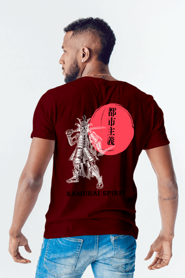 Regular Men Samurai Spirite Printed  Tshirt