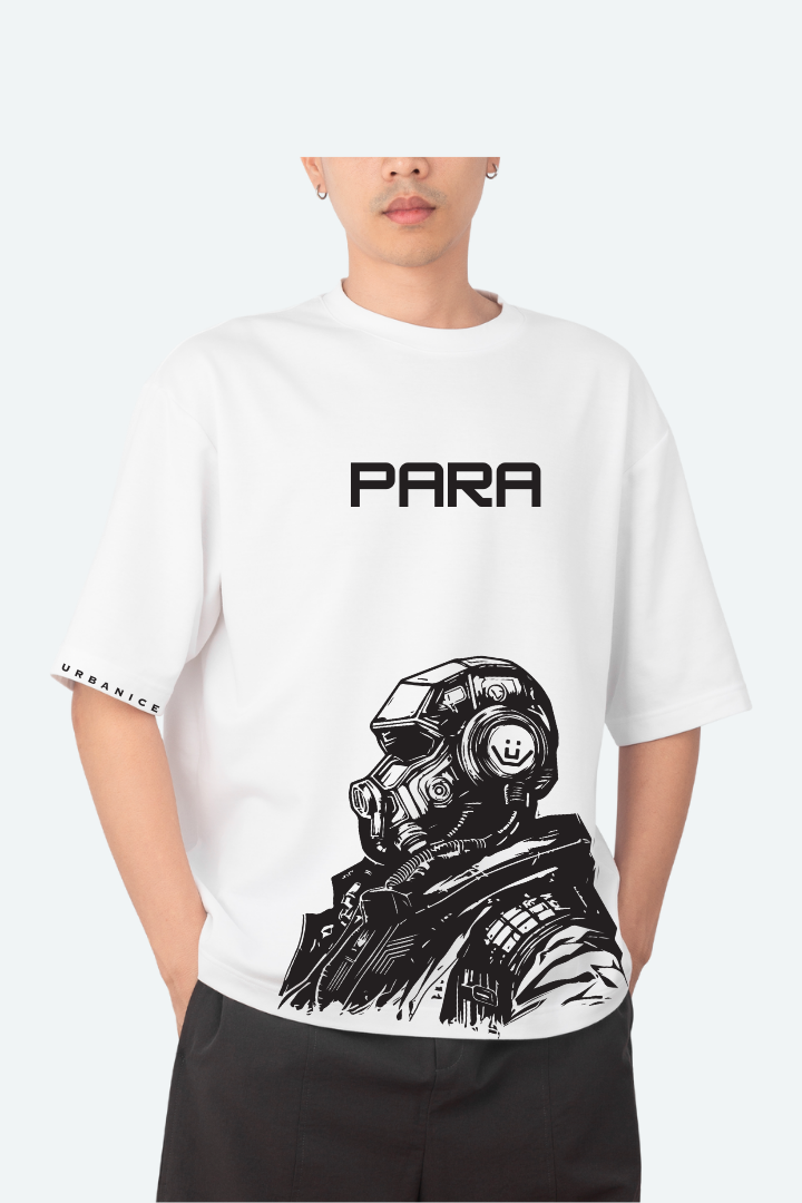 Men's Para Graphic Printed Oversize T-shirt - URBANICE