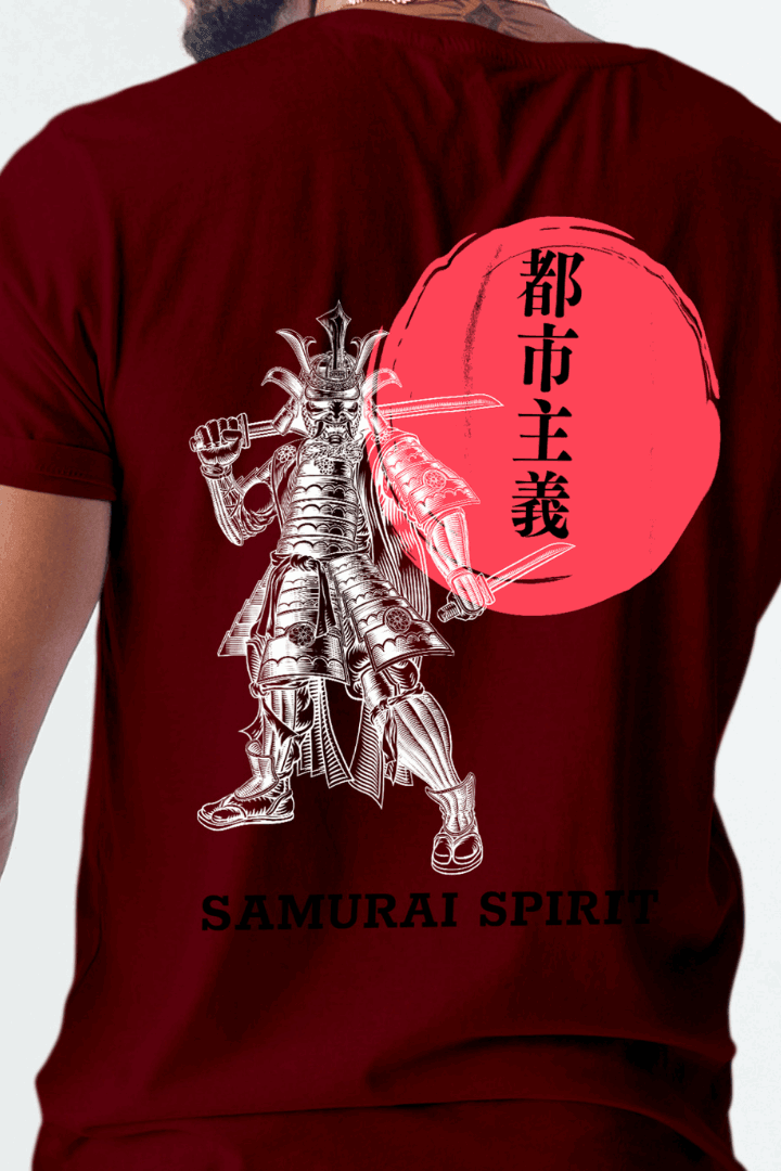 Regular Men Samurai Spirite Printed  Tshirt