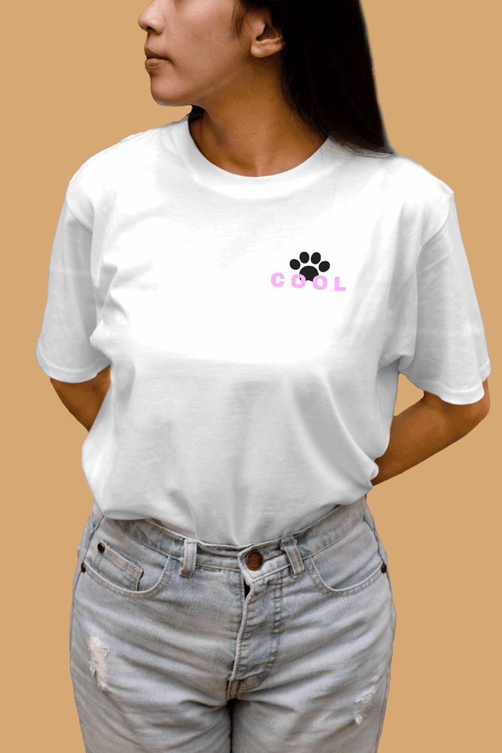 Women Be Cool Dog Graphic Printed Oversize T-shirt