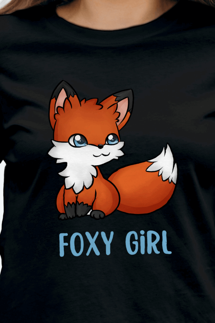 Women Regular Foxy Girl Graphic Printed Tshirt