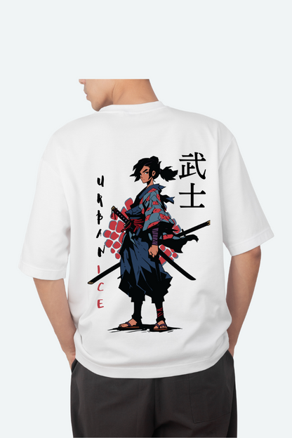 Men's Anime Sword Samurai Graphic Printed Oversize T-shirt - URBANICE