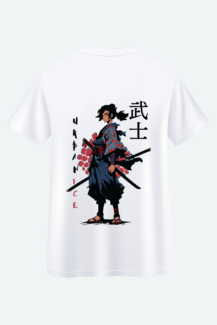 Men's Anime Sword Samurai Graphic Printed Oversize T-shirt - URBANICE