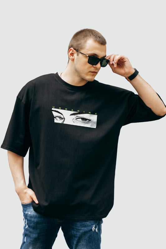 Men's Anime Eye Graphic Printed Oversize T-shirt - URBANICE