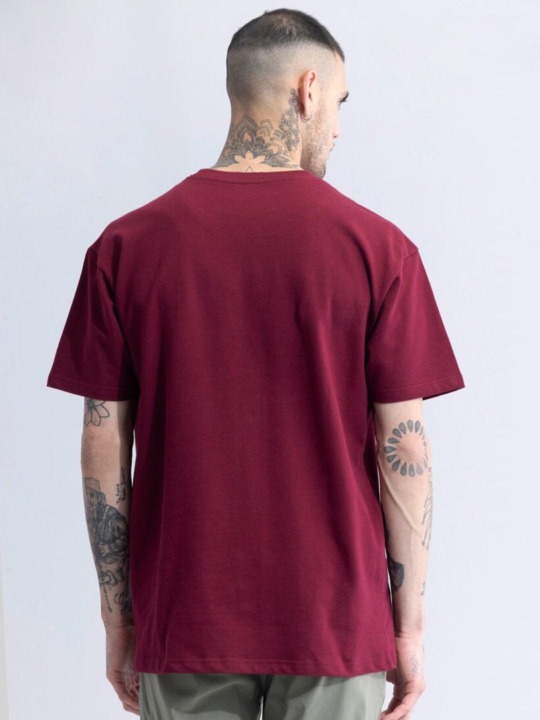 urbanice Redwine Oversize tshirt for Men 