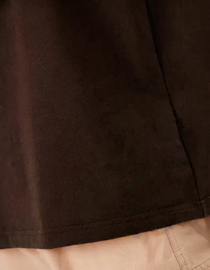 Men's Brown Oversized T-Shirt with Drop Shoulder