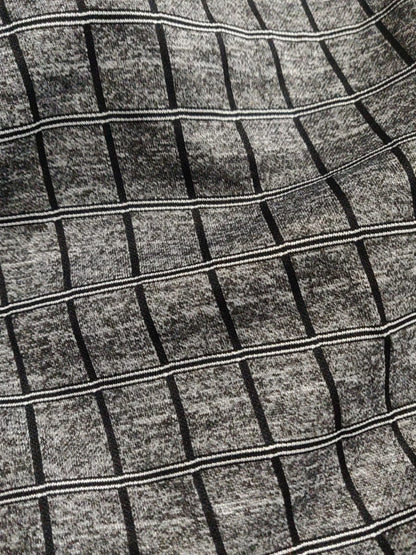Men's Solid Grey Checked Shorts