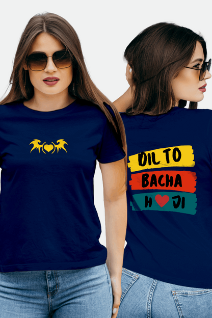 Women Regular Dil To Bacha H Ji Graphic Printed Tshirt