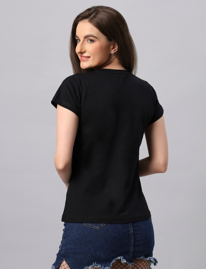 Regular Women Black Hope Graphic Printed T-shirt - URBANICE