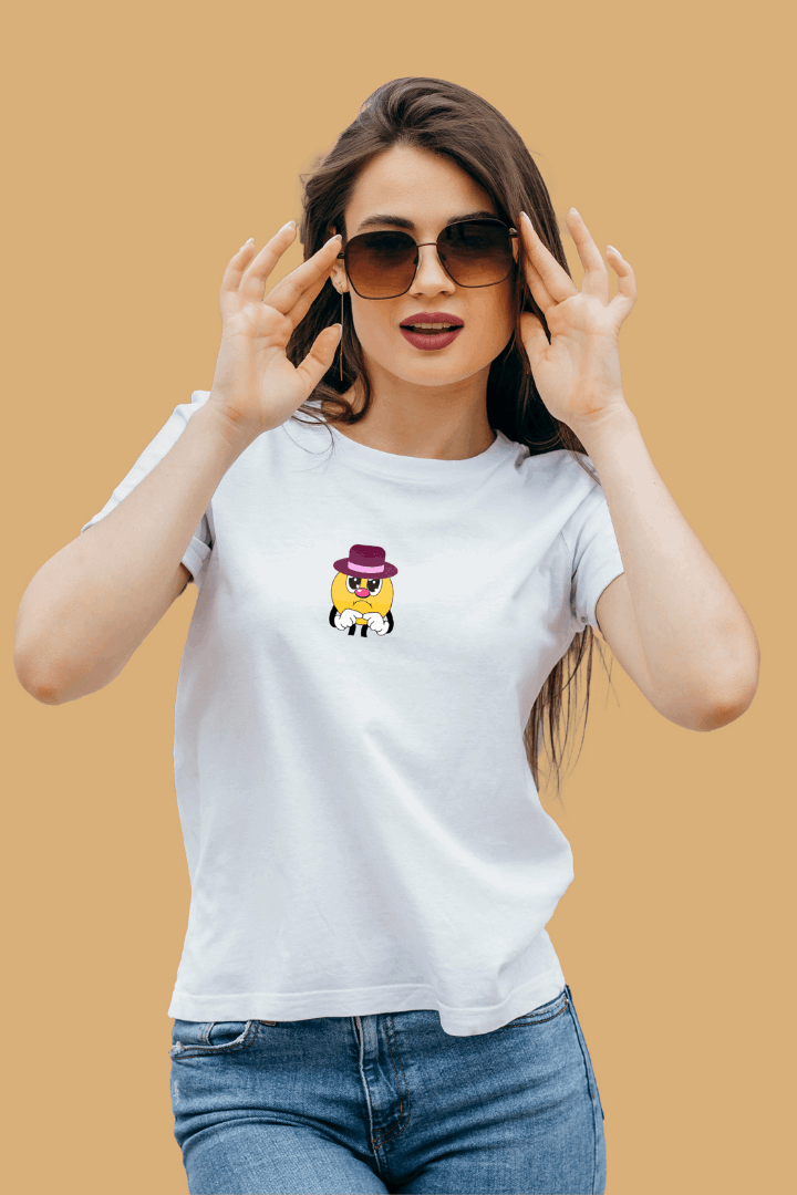 Women Regular Cupid Emoji Graphic Printed Tshirt