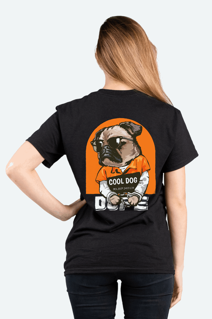 Women Dope Dog Graphic Printed Oversize T-shirt