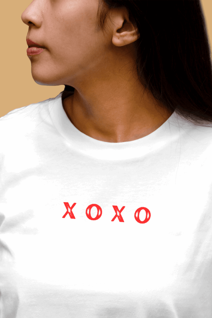 Women Xoxo Graphic Printed Oversize T-shirt