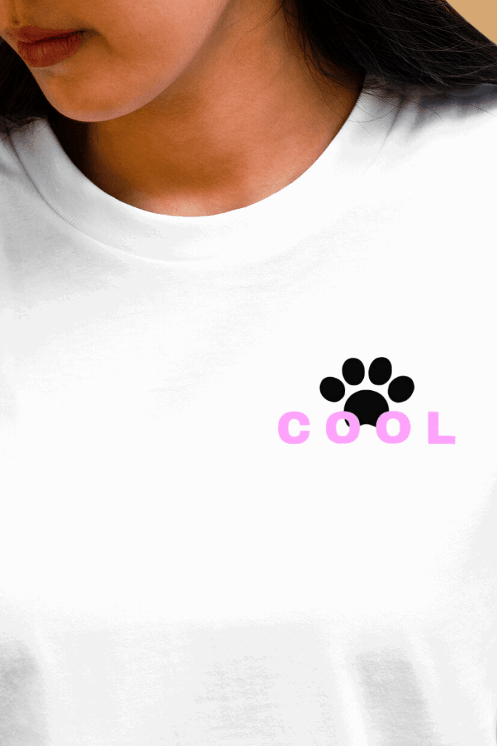 Women Be Cool Dog Graphic Printed Oversize T-shirt