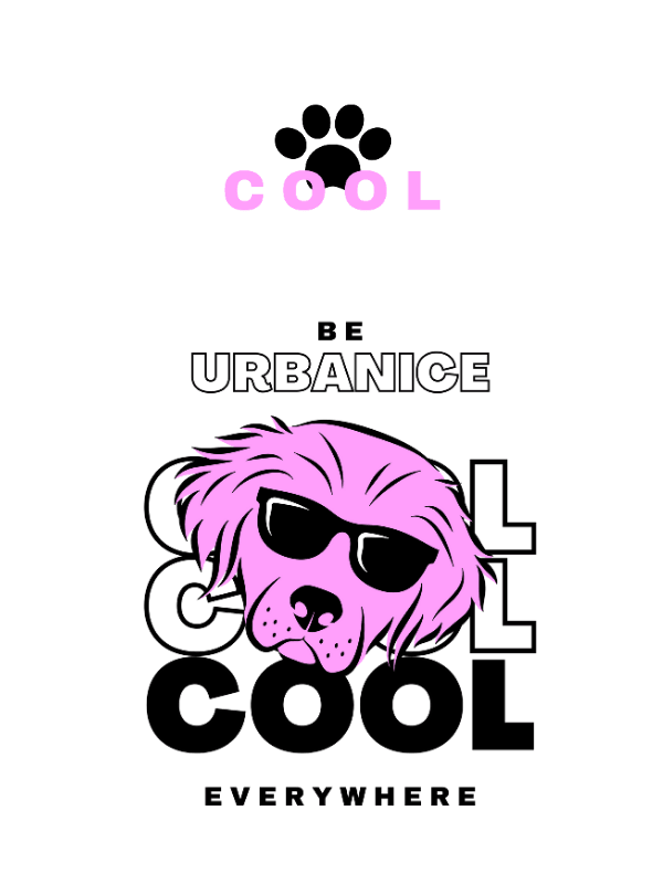 Women Be Cool Dog Graphic Printed Oversize T-shirt - URBANICE