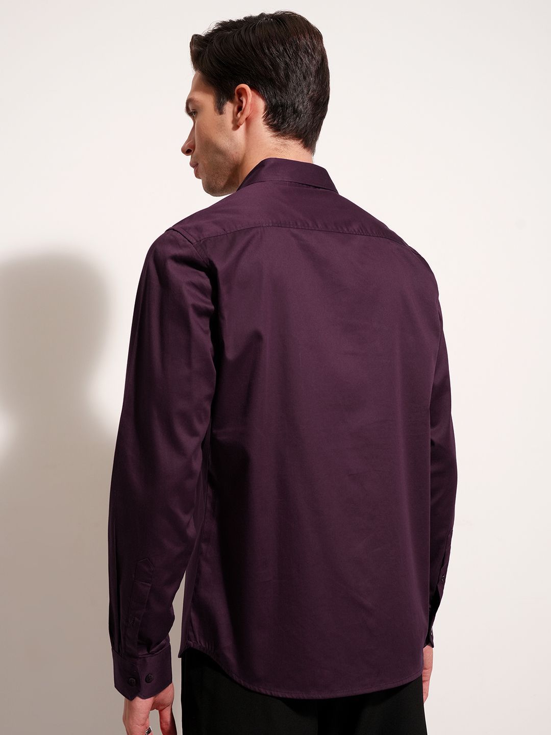 Men's Slim Fit Purple Formal Shirt