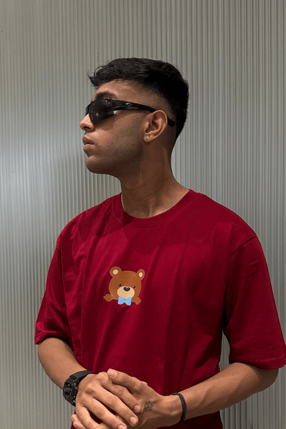 Men's Teddy Vibes Graphic Printed Oversize Tshirt - URBANICE