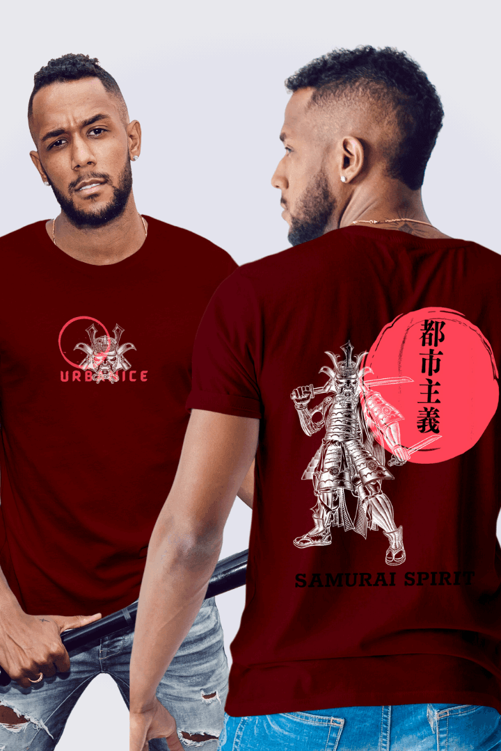 Regular Men Samurai Spirite Printed  Tshirt