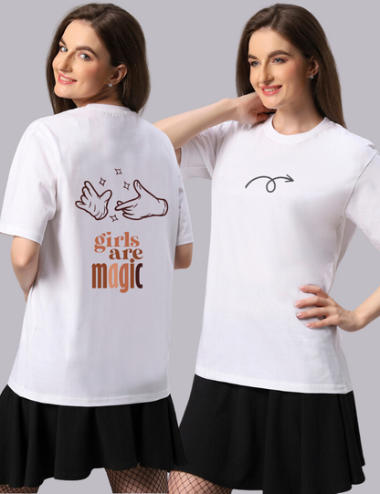 Women Regular Girls Are Magic Graphic Printed Tshirt - URBANICE